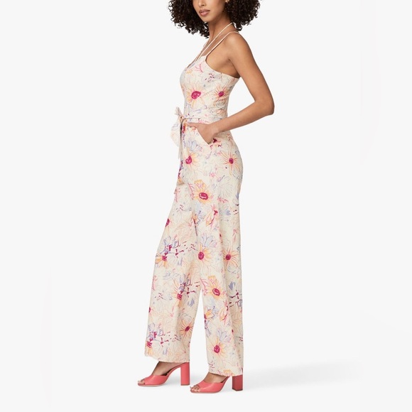 PAIGE Akari Floral Jumpsuit – Cream/Multi | Size 10 - Picture 2 of 9
